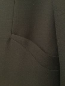 Tailleur bleu marine et blanc vintage