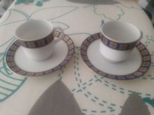 Ensemble 2 tasses et 2 soucoupes