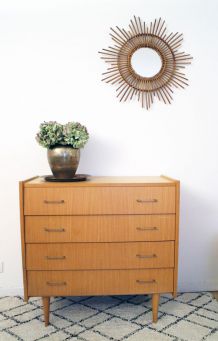 Commode vintage scandinave des années 60 pieds compas