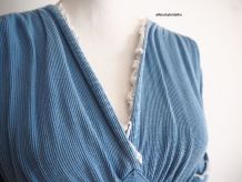 Robe bleue lavande vintage 30's 40's