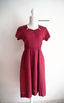 Robe bois de rose vintage 40's