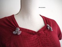 Robe bois de rose vintage 40's