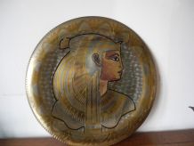 Plateau mural Cuivre et Laiton Artisanat Egyptien  Années 70