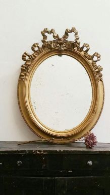Miroir ovale ancien style Louis XV