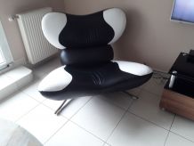 Fauteuil de salon en cuir