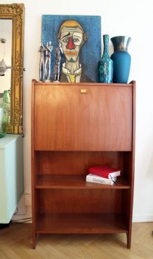Secrétaire bureau vintage scandinave 50's