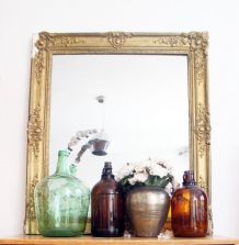 Grand Miroir VINTAGE Doré style Empire 