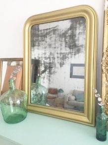 Grand miroir doré Haussmanien Louis Philippe