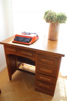 Bureau vintage en chêne 1960's