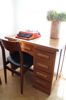 Bureau vintage en chêne 1960's