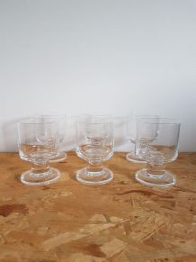 Set de 6 verres vintage 70' 60' en cristal