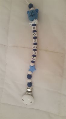 Attache tétine personnalisée prénom 