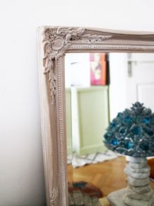 Miroir ancien gris de Naples années 50