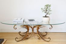 Table basse gerbes de blé Coco Chanel 1970