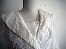 Robe New Look broderie anglaise blanche vintage 50's