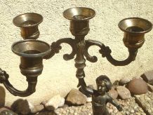 paire de chandelliers Cherubin anciens vintages