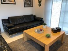 Canapé en cuir noir 220 cm