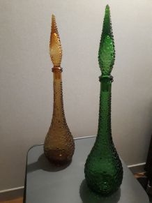  lot grande bouteilles deco 1970