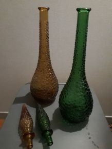  lot grande bouteilles deco 1970