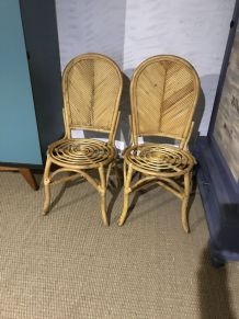 Chaises en rotin