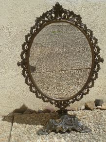 miroir  psyché  ancien ,  régule