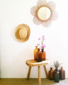 Tabouret ancien bois brut