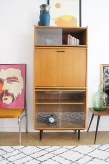 Secrétaire design vintage moderniste style Guariche