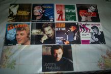 LOT DE 9 SINGLES ET MAXI SINGLES20 CD JOHNNY HALLYDAY 