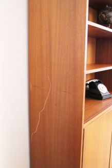 Bibliothèque vitrine vintage style scandinave années 60