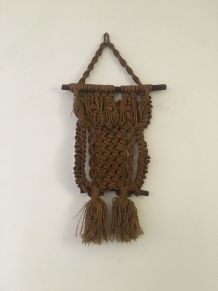 Hibou en macramé