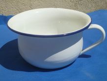 pot de chambre acier émaillé,vintage 