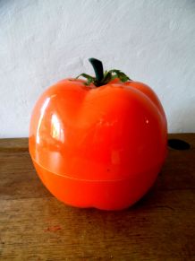 seau à glaçons tomate orange années 70