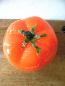 seau à glaçons tomate orange années 70