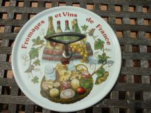 Plateau à fromages et vins de France en porcelaine CNP