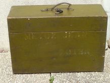 valise  en  bois  ancienne , vintage