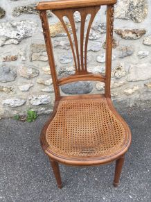 Chaise Art Nouveau en bois
