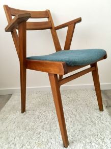Fauteuil bridge scandinave vintage