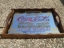 Plateau miroir coca cola , vintage , années 70