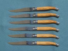 6 couteaux Laguiole inox trempé