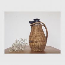 Bouteille thermos en osier
