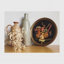 Cadre bombé fleurs séchées 