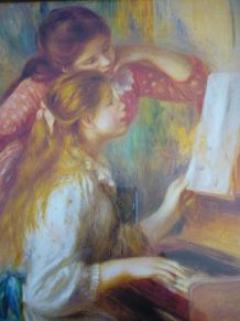 Auguste Renoir Jeunes filles au piano -Reproduction encadrée