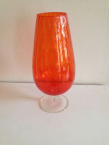 Grand Vase cristal orange