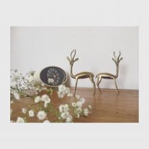 Antilopes en laiton 