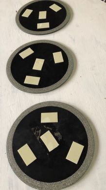 Miroirs ronds X3 bords pailletés
