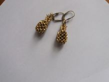 Boucles vintage ananas