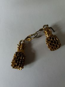 Boucles vintage ananas