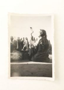 Photo vintage Marrakech charmeur de serpents 30's