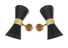 Paire Appliques Italienne Diabolo style 50's