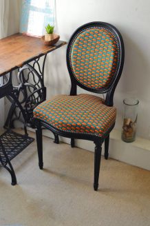 Fauteuil médaillon wax cabosse de cacao